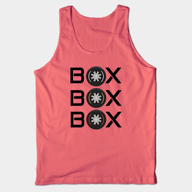 Box Box Box F1 Tank Top by Make It Simple